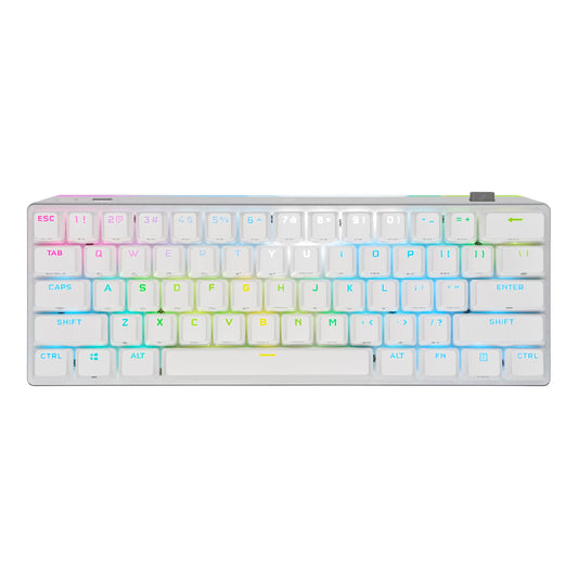 Corsair K70 PRO MINI Wireless Gaming Keyboard - Cherry MX Speed, 60% Layout, RGB, Aluminum Frame, White, Model CH-9189114-NA