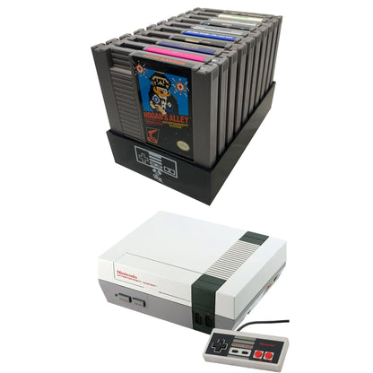 Collector Craft NES Compatible Cartridge Holder - Black, Holds 10 Games, Retro Video Game Storage for Nintendo NTSC/PAL
