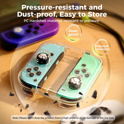 IINE Mini Storage Case for Joy-Con, Portable Dust-Proof Box, Transparent, Model L875, Compatible with Nintendo Switch/OLED