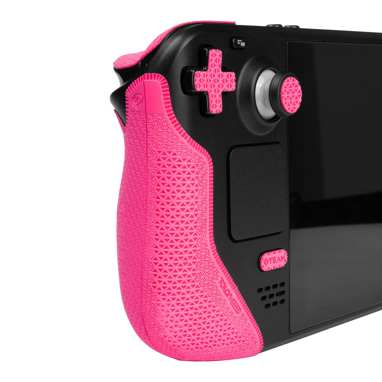 TALONGAMES Controller Grips Compatible with Steam Deck OLED/Steam Deck Controllers  Anti-Slip  Sweat-Absorbent  Textured Skin kit  for Handle Grips  Buttons  Triggers  D-pad (Ultra - Pink)