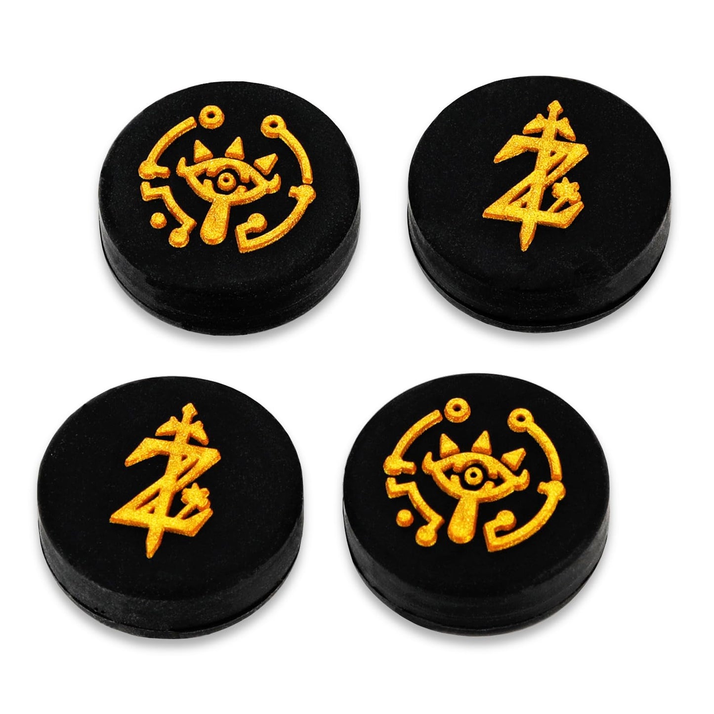 Owngen Cute Thumb Grip Caps for Nintendo Switch/Lite/OLED  Silicone for Zelda Analog Joystick Button Cover Thumbstick 3D Analog Ergonomic Cap for NS Controller Joy-Cons(Black)