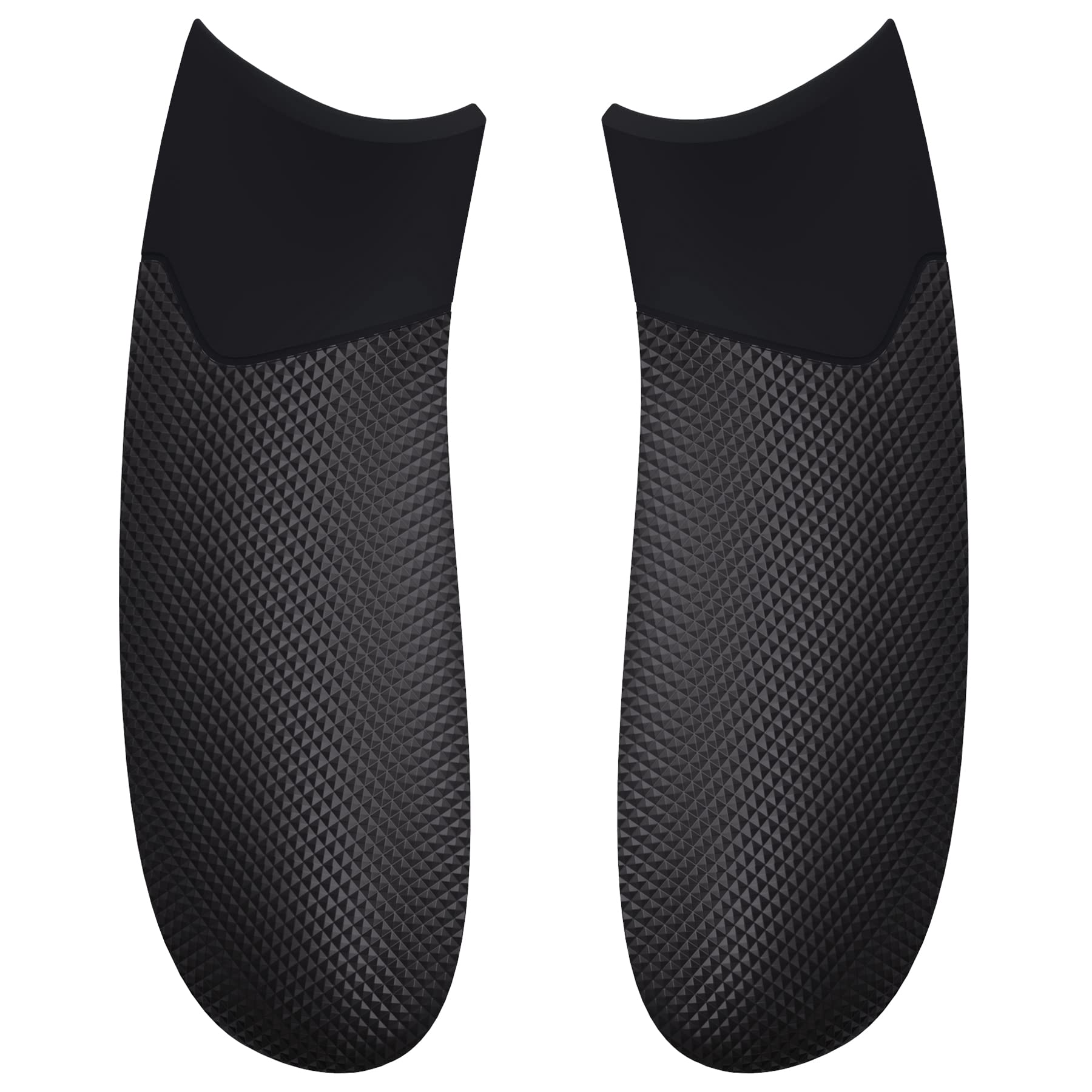 eXtremeRate Black Rubberized Grips for Xbox Series X/S Controller - Non-Slip Diamond Texture Side Rails - Model PX3C3001