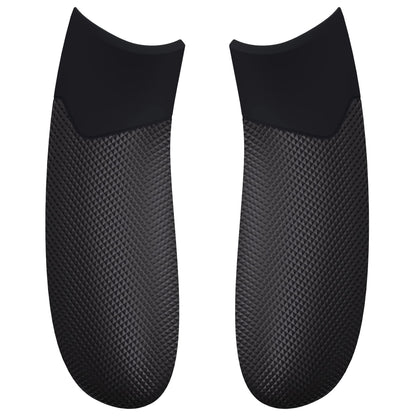 eXtremeRate Black Rubberized Grips for Xbox Series X/S Controller - Non-Slip Diamond Texture Side Rails - Model PX3C3001