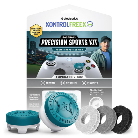 KontrolFreek Precision Sports Baseball Kit - YourFriendKyle Edition | Xbox One & Xbox Series X Controller | Blue and White