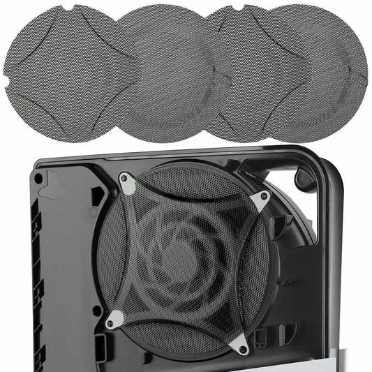 Chanvoo Metal PS5 Slim Dust Cover Protector  4 Pack Fan Dustproof Filter Mesh  High-Density Breathable Mesh Dust Cover for PS5 Cooling Fan  Compatible with Digital & Disc Edition (Black)