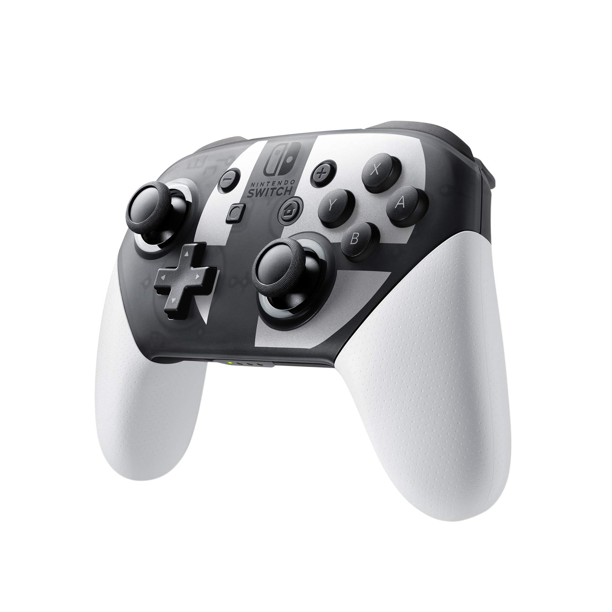 Nintendo Super Smash Bros. Ultimate Pro Controller - Black & White, Model HACAFSSKE, Durable Plastic, Compatible with Nintendo Switch