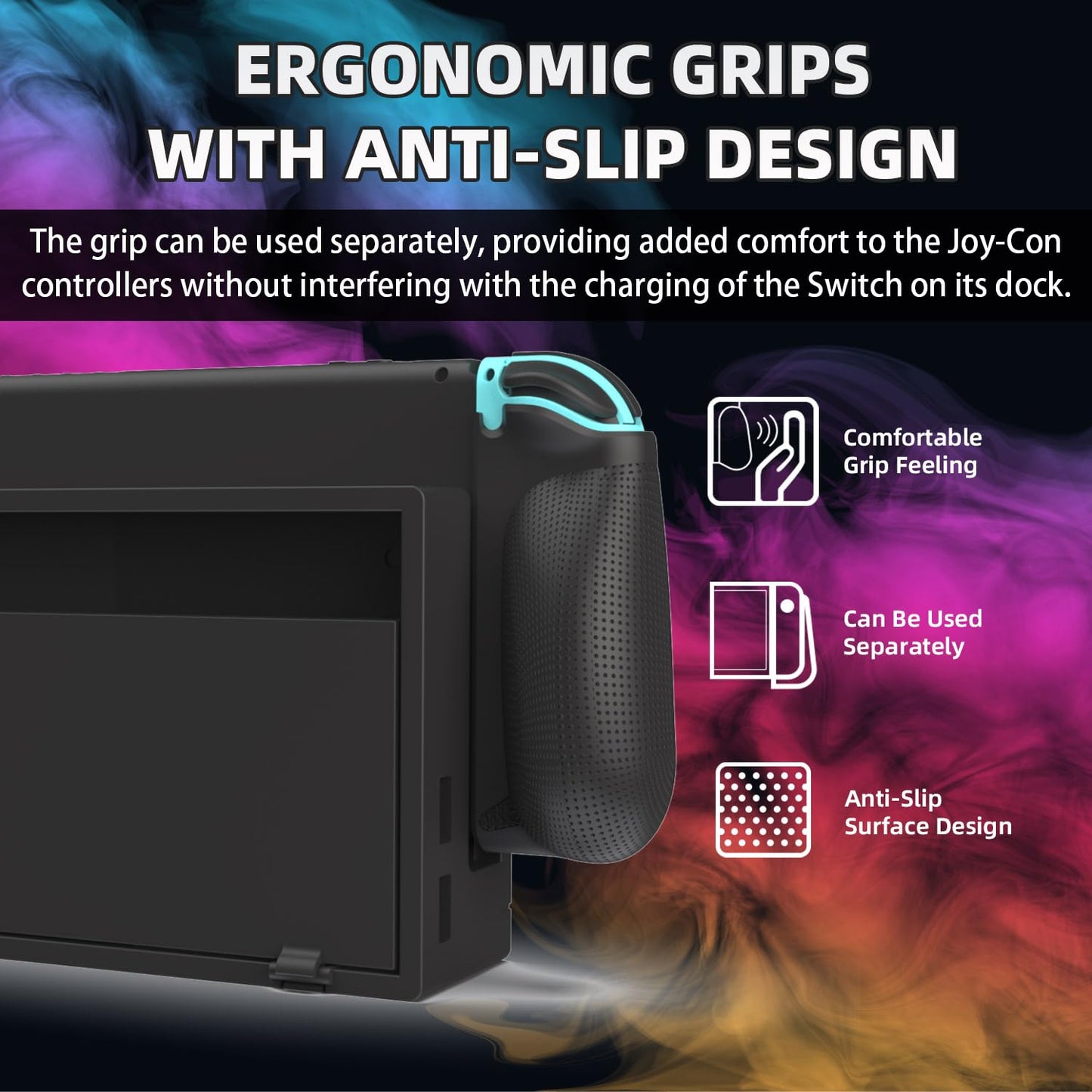 IFYOO SGSX1 Ergonomic Grip for Switch Joycon Controller - Black