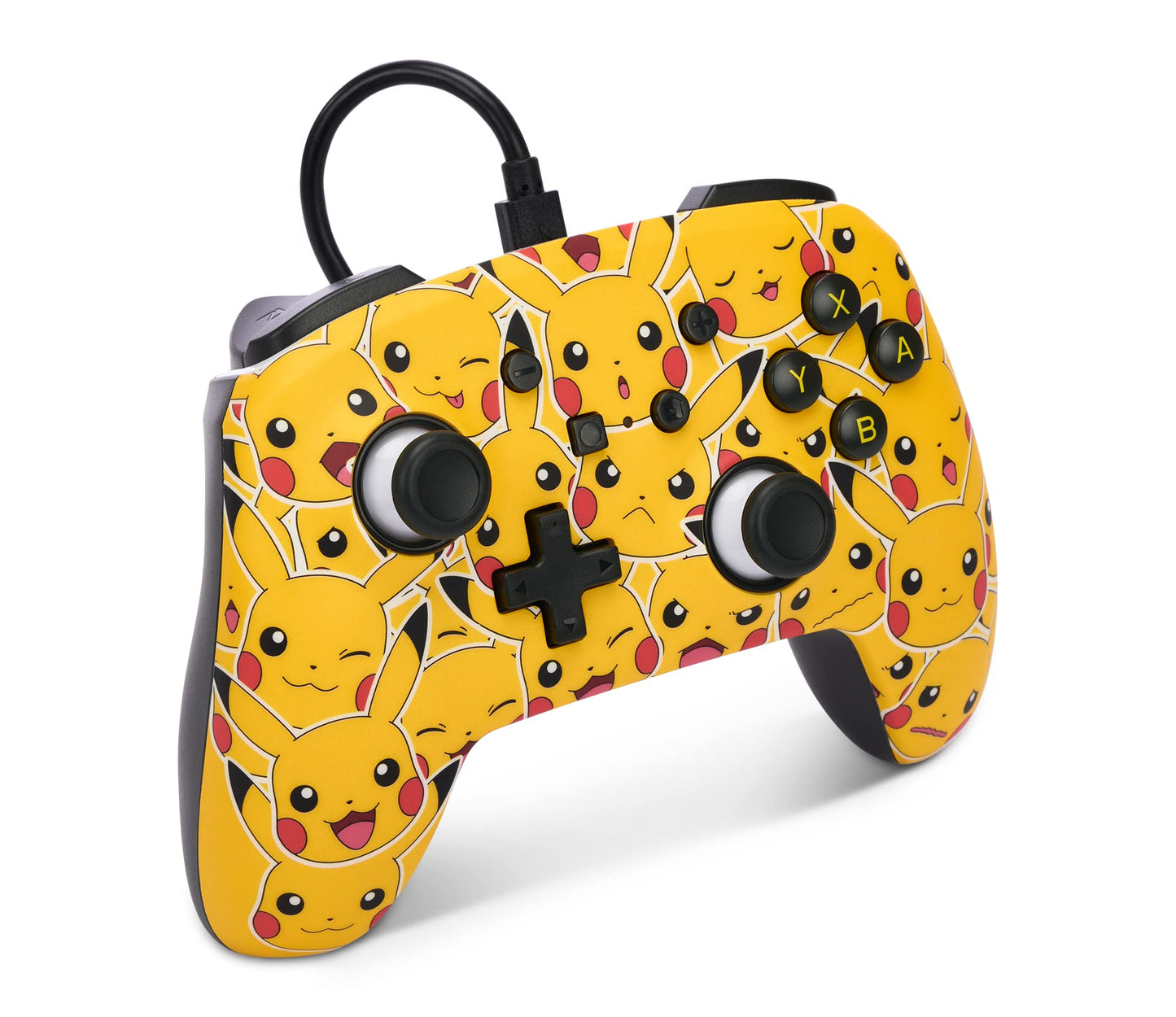 PowerA Enhanced Wired Controller for Nintendo Switch - Pikachu Moods, Model NSGP0083-01, Officially Licensed Gamepad