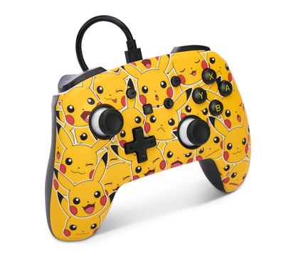 PowerA Enhanced Wired Controller for Nintendo Switch - Pikachu Moods, Model NSGP0083-01, Officially Licensed Gamepad