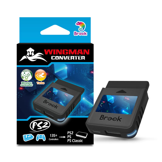 Brook Wingman PS2 Converter - Wireless Version of PS4/3 to PS2/1  Retro Consoles Converter on PS2/ PS1/PS Classic Consoles  for PS Retro Consoles