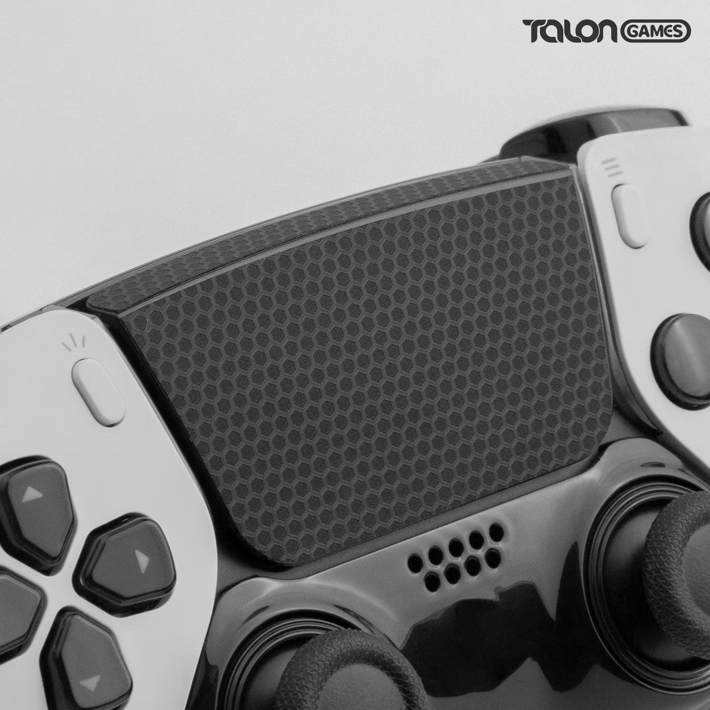 TALONGAMES Touchpad Skin for PS5 Dualsense Edge Controller - Matrix Mini Hex Black, Pre-Cut, Easy to Apply, Enhanced Texture Protection