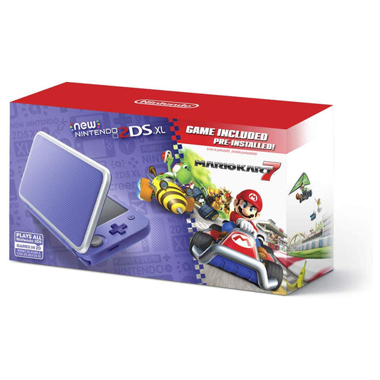 New Nintendo 2DS XL - Purple + Silver With Mario Kart 7 Pre-installed - Nintendo 2DS