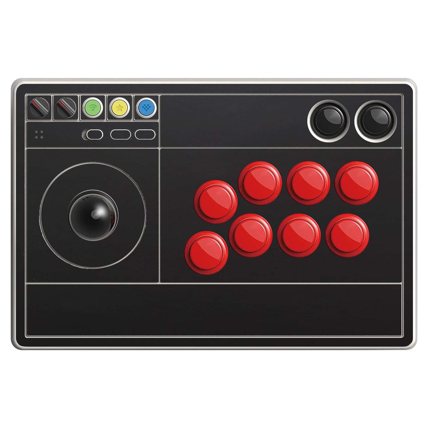 SopiGuard Sticker Skin for 8BitDo Arcade Stick Top Panel Only Vinyl Decal Wrap (Matte Black)