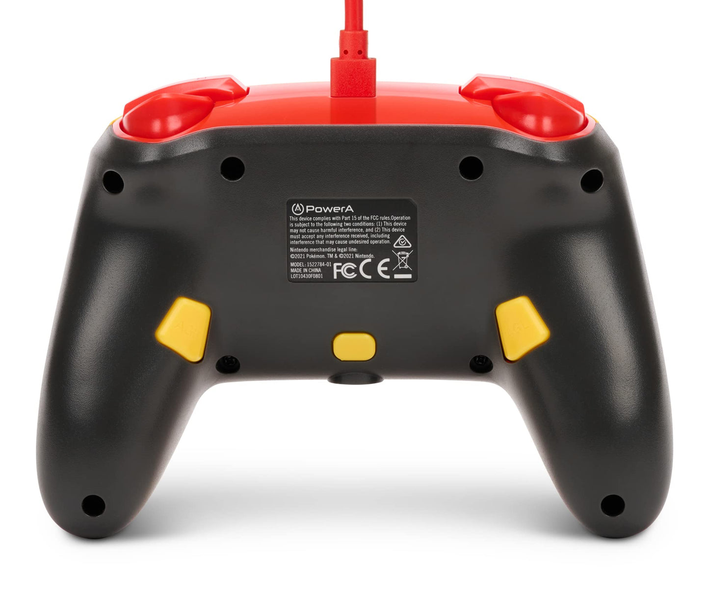 PowerA Enhanced Wired Controller for Nintendo Switch - Oran Berry Pikachu - Model 1522784-01 - Officially Licensed Gamepad