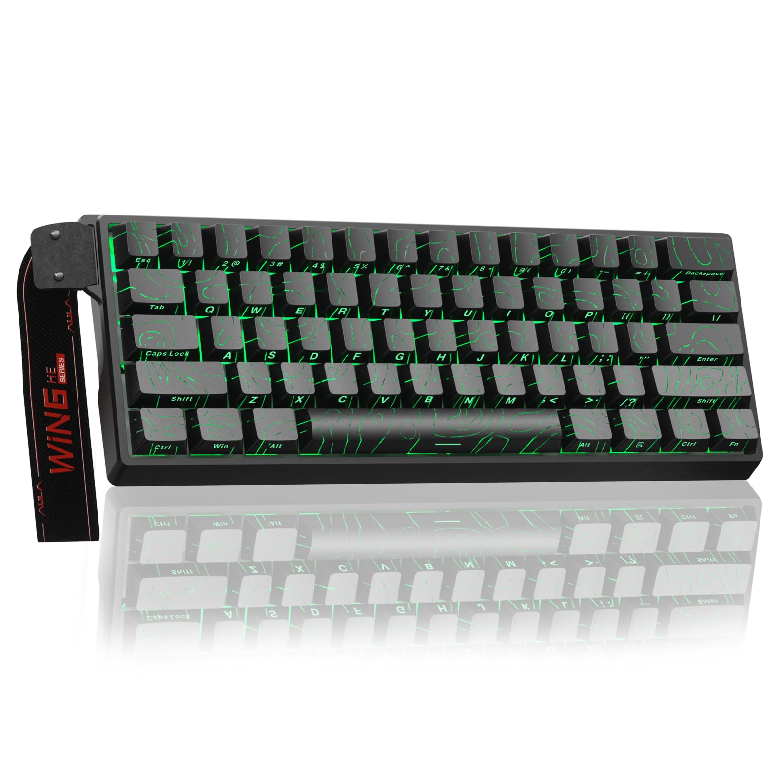 Aula WIN60 HE - 60% Mechanical Gaming Keyboard Wired  Hall Effect Magnetic Switch Hot Swappable  Adjustable Actuation RT Mode  8000 Hz Polling Rate  RGB Keyboard 60 Percent Compact Design for PC