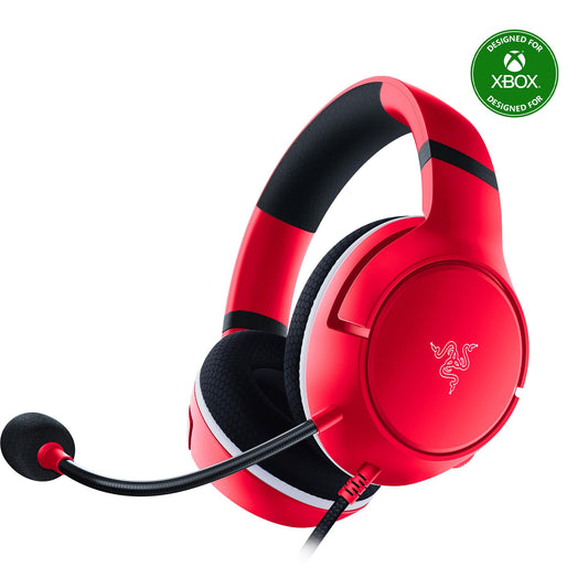 Razer Kaira X Wired Headset for Xbox Series X|S  Xbox One  PC  Mac & Mobile Devices: Triforce 50mm Drivers - HyperClear Cardioid Mic - Memory Foam Ear Cushions - On-Headset Controls - Pulse Red