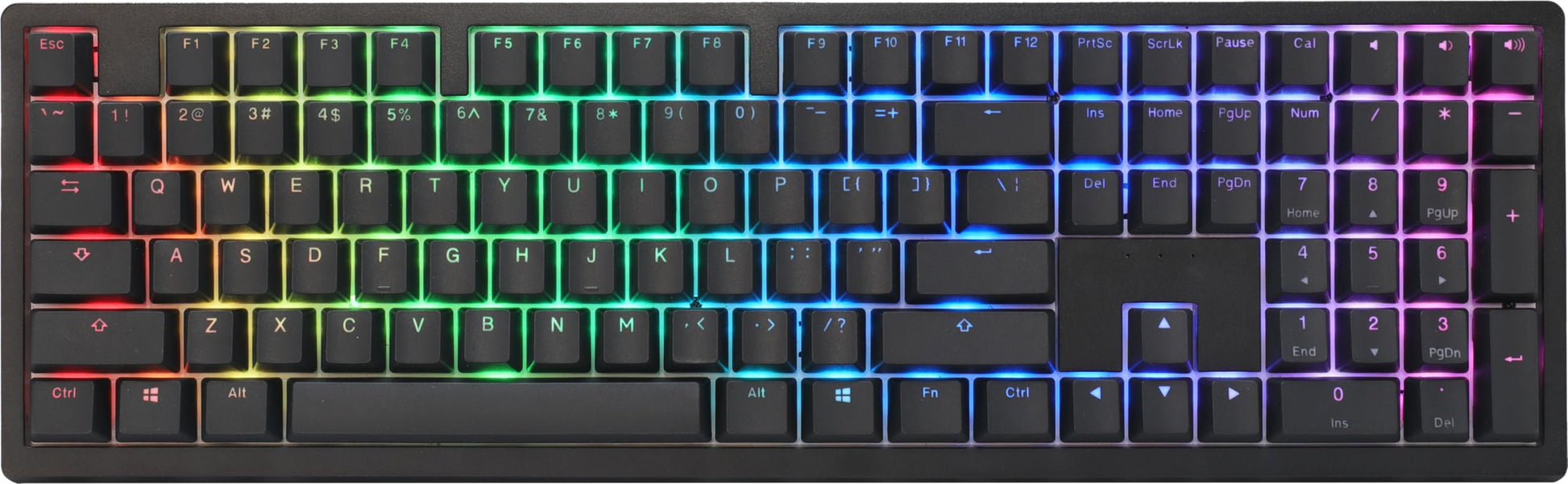 Ducky Zero 6108 Classic Black Hotswap Bluetooth RGB Mechanical Keyboard - Cherry MX2A Red