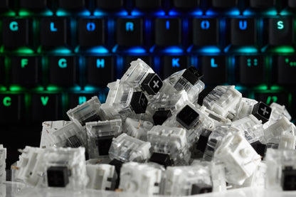 Glorious Kailh Box Black Mechanical Keyboard Switches - Linear 120-Pack for Gaming and Typing