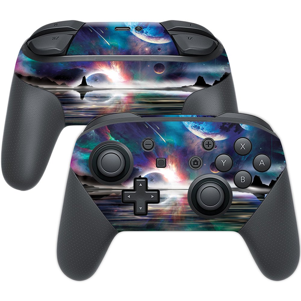 MIGHTY SKINS Nintendo Switch Pro Controller Skin - Space Horizon, Durable Vinyl Decal, Easy to Apply & Remove, NISWPCOI-Space Horizon