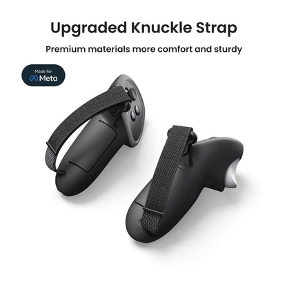 KIWI design Controller Grips Protector for Oculus/Meta Quest 3/3S, Non-Slip, Grey, G4 Pro, Model QG06