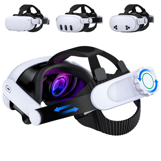 Head Strap for Quest 3S/Quest 3/Quest 2 Quest 3 Elite Strap Replacement Enhanced Support Comfort VR Accessories Compatible with Oculus Quest 3 Headstrap Reduce Facial Stress Mac Games