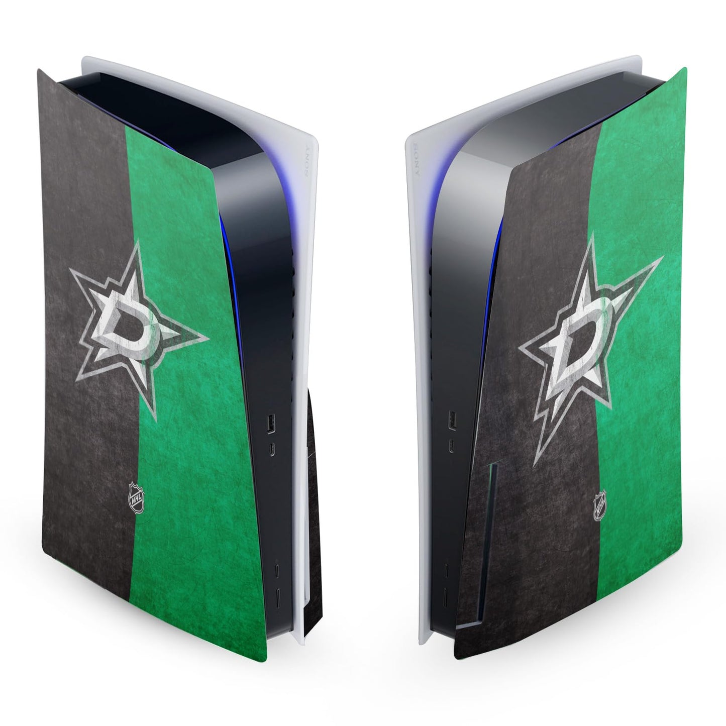Head Case Designs Officially Licensed NHL Half Distressed Dallas Stars Vinyl Faceplate Sticker Gaming Skin Decal Cover Compatible With Sony PlayStation 5 PS5 Disc Edition Console