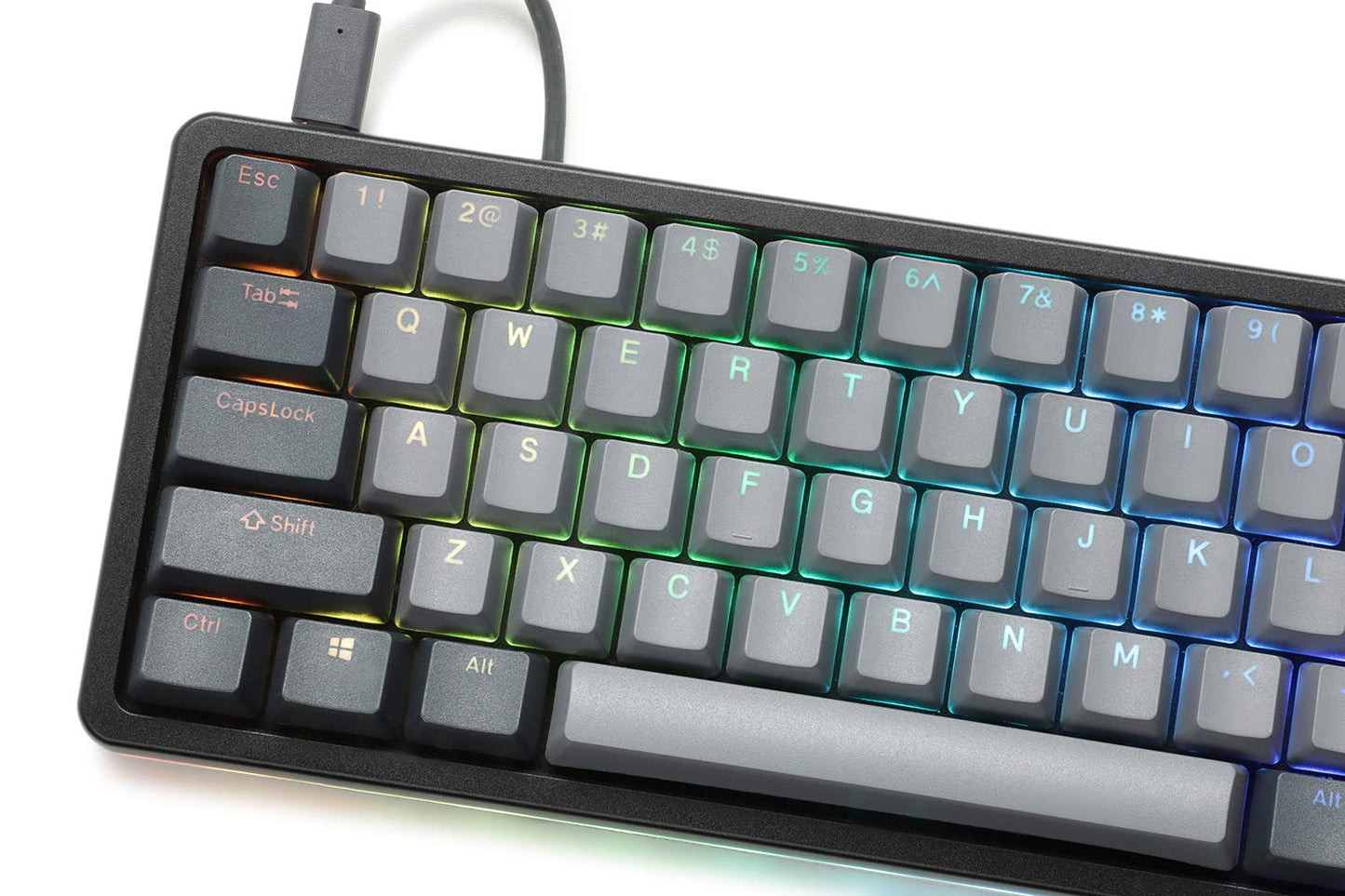 DROP ALT High-Profile Mechanical Keyboard - 65% (67 Key), Hot-Swap, RGB LED, Cherry MX Brown, Black, Aluminum Frame, Model MDX-31828-13