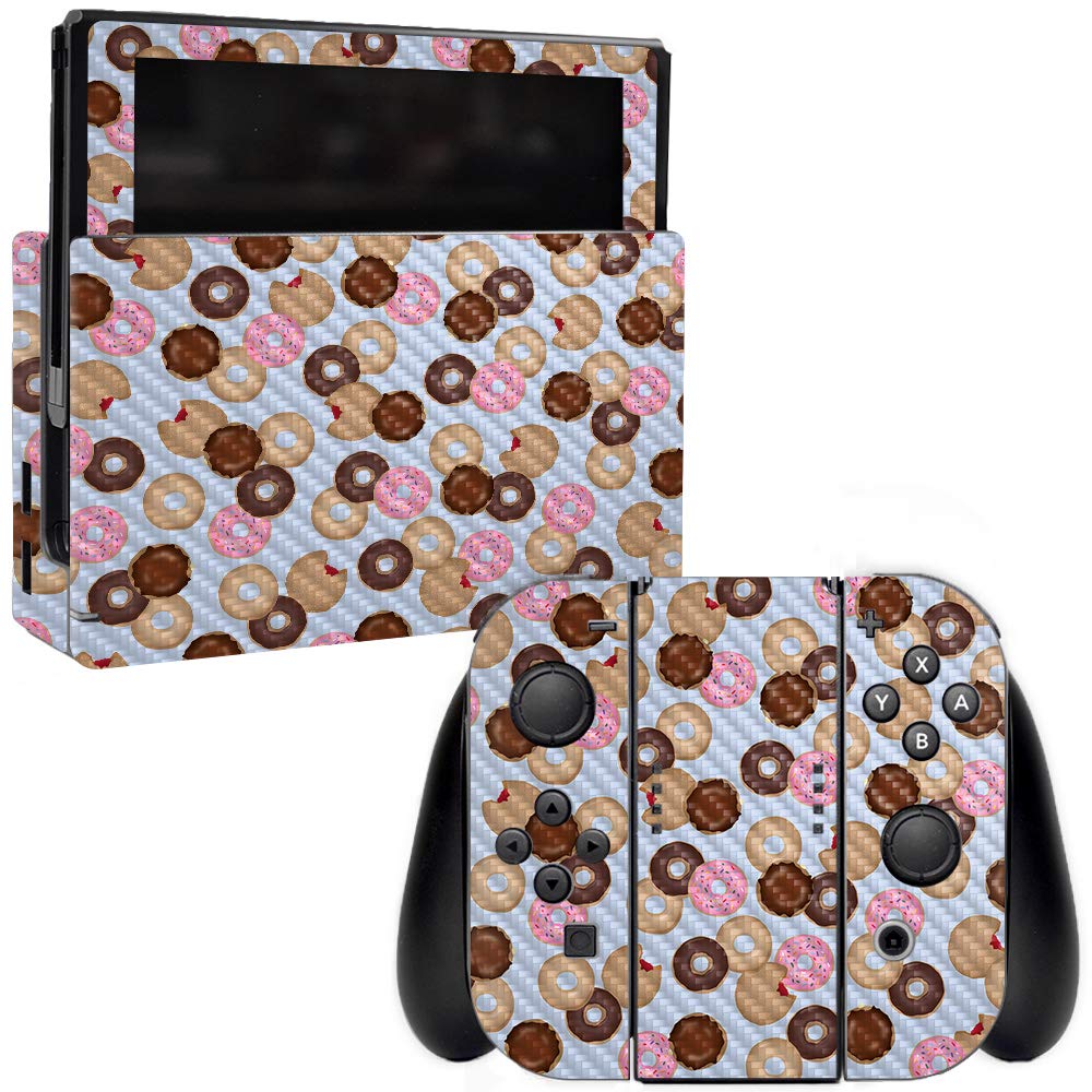MightySkins Carbon Fiber Skin for Nintendo Switch - Donut Binge | Protective  Durable Textured Carbon Fiber Finish | Easy to Apply  Remove  and Change Styles | Made in The USA