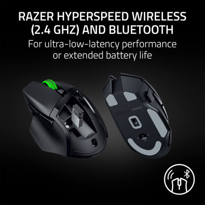 Razer Basilisk V3 X Wireless Gaming Mouse - 18K Optical Sensor, Chroma RGB, 9 Programmable Controls, Classic Black, Model RZ01-04870100-R3U