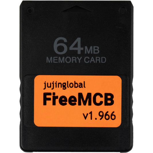 jujinglobal 64MB Boot Free Memory Card for PS2 - Plug & Play, Latest OPL Version, Black