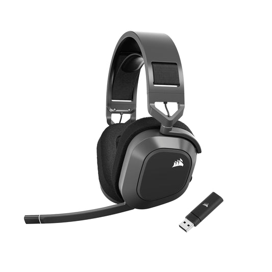 Corsair HS80 MAX Wireless Gaming Headset - Dolby Atmos, Bluetooth, iCUE Compatible - Steel Gray - Xbox, PC, Mac, Mobile