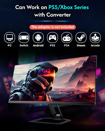 Sehawei Haute42 Arcade Stick - 16 Keys, Custom RGB, Turbo Functions, G16 Model, Compatible with PC/PS3/PS4/Switch