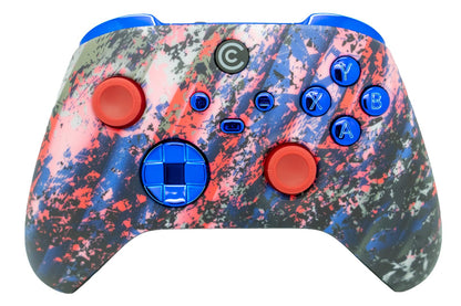 Custom Controllerzz Custom Wireless Controller for Xbox Series X/S & PC - Glacier Burn & Blue Chrome Inserts