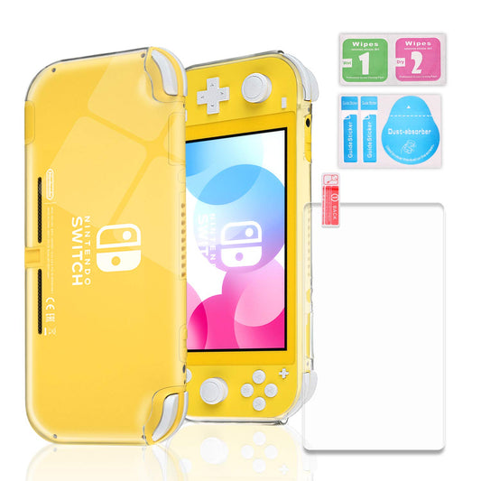 TPU Case for Nintendo Switch Lite  Clear Protective Case for Nintendo Switch Lite with Tempered Glass Screen Protector - Clear