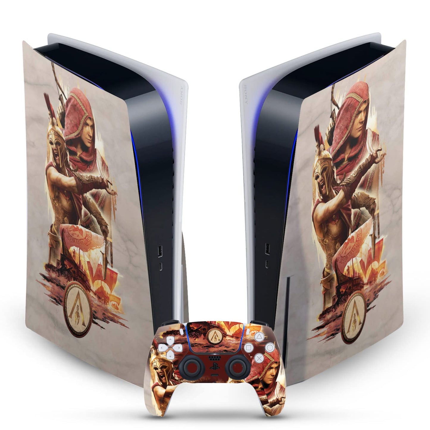 Kassandra Odyssey Artwork Matte Vinyl Faceplate Sticker Gaming Skin Case Cover Compatible with Sony Playstation 5 PS5 Disc Edition Console & DualSense Controller