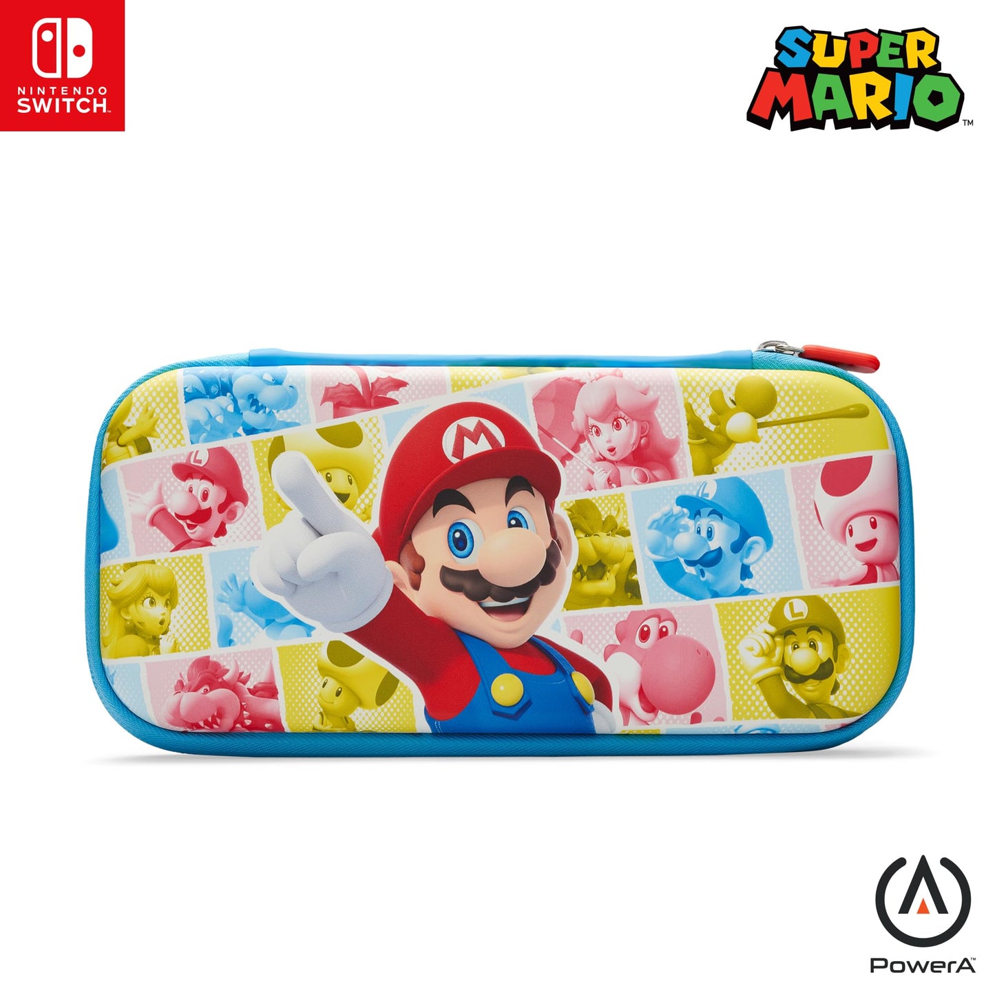 PowerA Slim Case for Nintendo Switch OLED - Mushroom Kingdom, Protective Accessory, Model NSCS0305-01, Multicolor