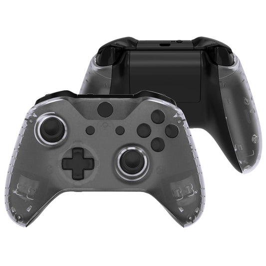 eXtremeRate Transparent Clear Faceplate Side Rails for Xbox One Wireless Controller Model 1708  Replacement Front Housing Shell Panels for Xbox One X & One S Controller