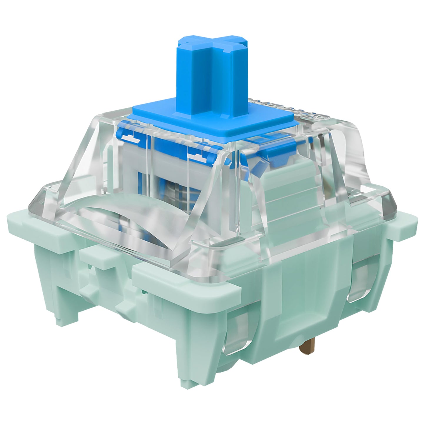 Gateron Jade Series 3.0 Blue Keyboard Switches Clicky 3-Pin 60gf Dual-Stage Spring Pre-lubed Switches for MX Mechanical Keyboard(Blue 45Pcs)