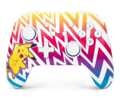 PowerA Enhanced Wireless Controller for Nintendo Switch - Pikachu Vibrant, Bluetooth, Advanced Gaming Buttons, Model NSGP0262-01