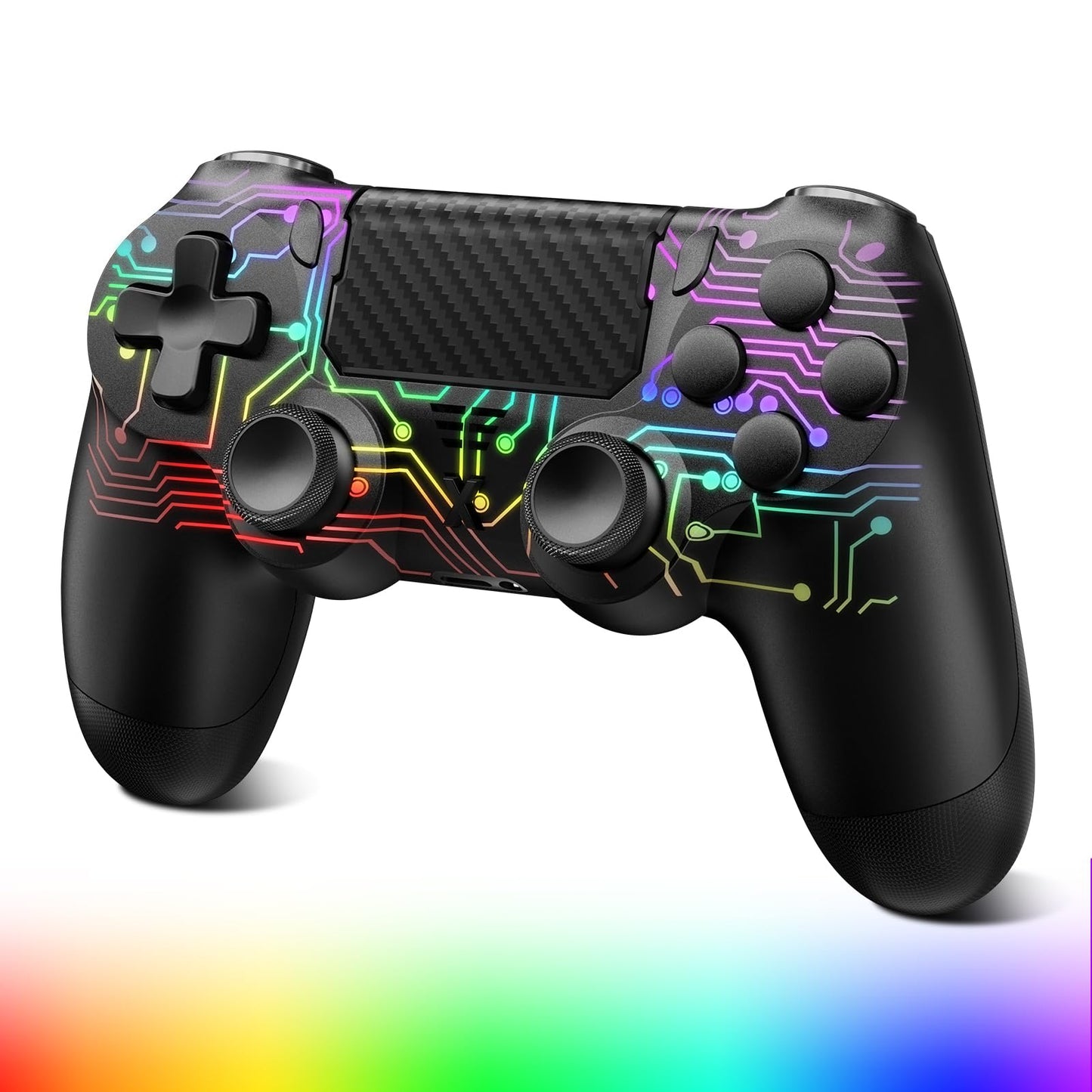 Wireless Controller for PS-4  Dual Vibration Game Joystick/Motion Sensing/Touchpad/Speaker/3.5mm Audio Jack Headphone  Upgraded Six-Axis Sensor  Compatible with PS4/Slim/Pro Console/PC (black)
