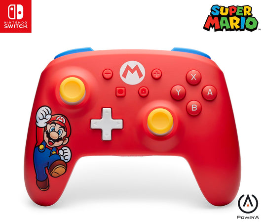 PowerA Wireless Controller for Nintendo Switch - Mario Joy  Switch Lite/Switch-OLED Model  Nintendo Switch 2  AA Battery Powered (Battery Included)  Bluetooth  Motion Controls  Officially Licensed