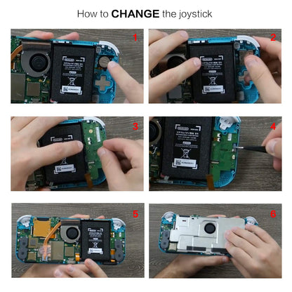 ECHZOVE Replacement Joy Stick for Switch Lite - 2 Pack, Black, Includes Repair Tool Kit