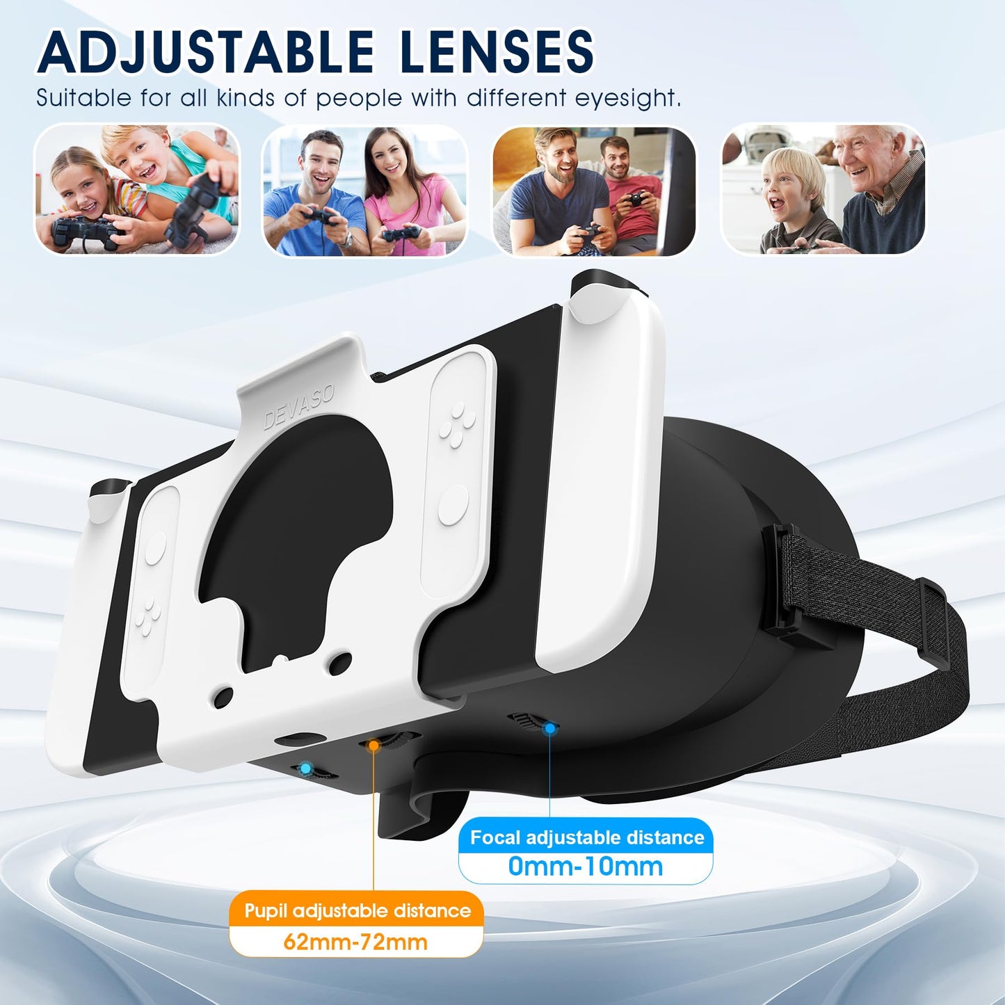 TIMETOP VR Headset for Nintendo Switch - Upgraded 3D Goggles, Black, Model: Switch VR Headset Red, Ideal for Kids & OLED Games