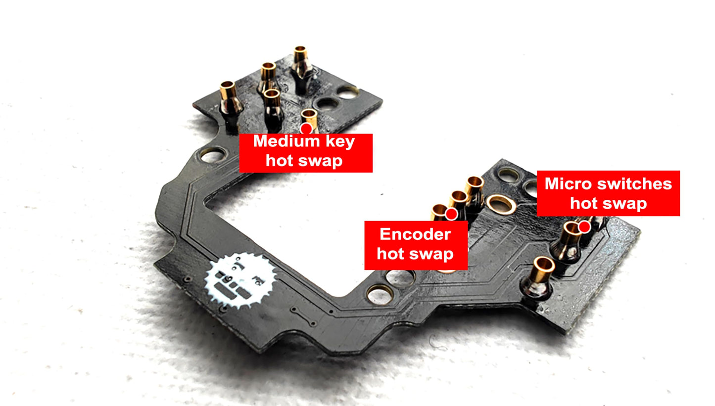 Hokeyio Hot-Swap Micro Switch PCB Kit for Logitech G Pro X Superlight - ENIG Gold Pads, 6-Claw Clamps, Fix Double-Click, GPX Color