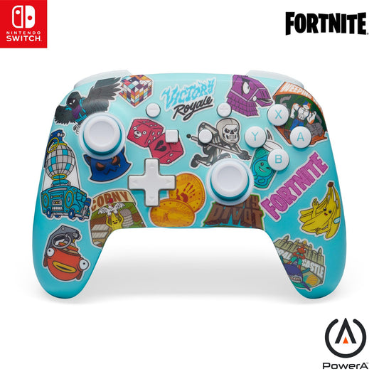 PowerA Enhanced Wireless Controller for Nintendo Switch - Fortnite Sticker Mania - Model NSGP0290-01