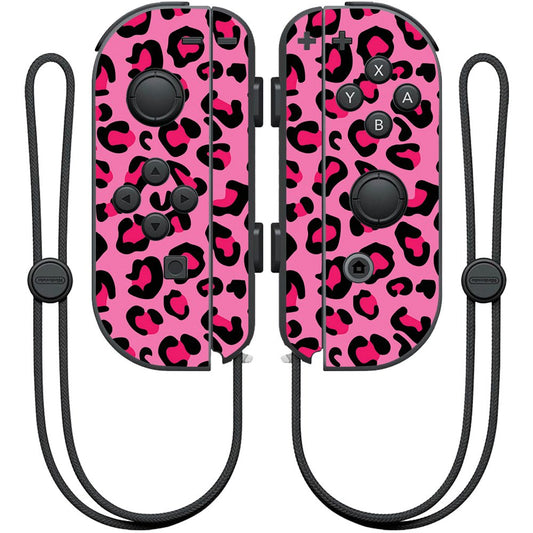 MightySkins Skin Compatible with Nintendo Joy-Con Controller wrap Cover Sticker Skins Pink Leopard