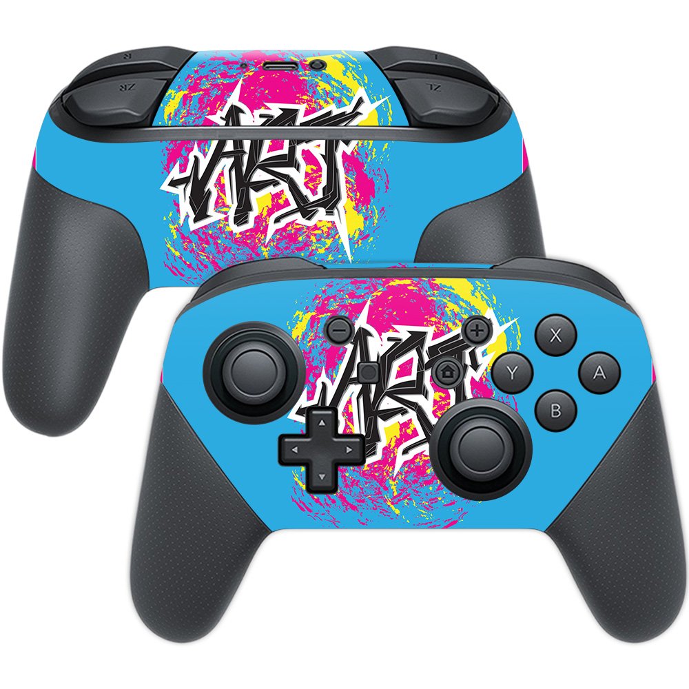 MightySkins Skin Compatible with Nintendo Switch Pro Controller - Art Graffiti | Protective, Durable, and Unique Vinyl Decal wra