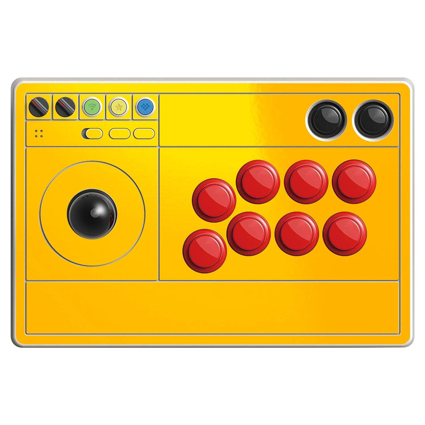SopiGuard Sticker Skin for 8BitDo Arcade Stick Top Panel Only Vinyl Decal Wrap (Gloss Yellow)