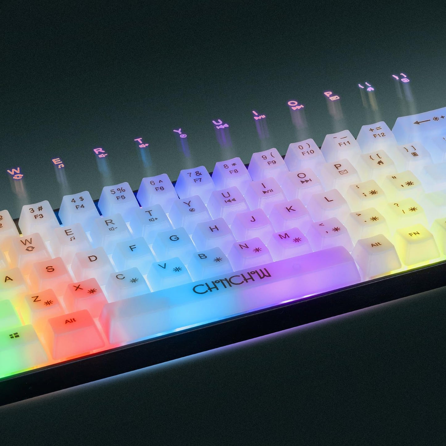 CHONCHOW Mini 60% Gaming Keyboard - Rainbow RGB Backlit, 68 Keys, Compact, Model G31D, Wired for PC, Mac, Xbox, PS4, PS5