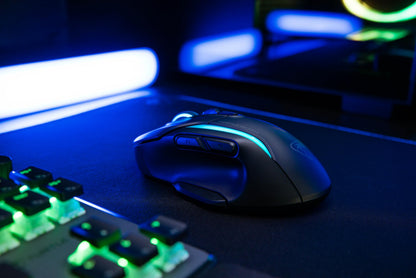 Turtle Beach Kone II Air Wireless Gaming Mouse - 26000 DPI, 350-Hr Battery, 21 Custom Inputs, Ergonomic - Ash Black
